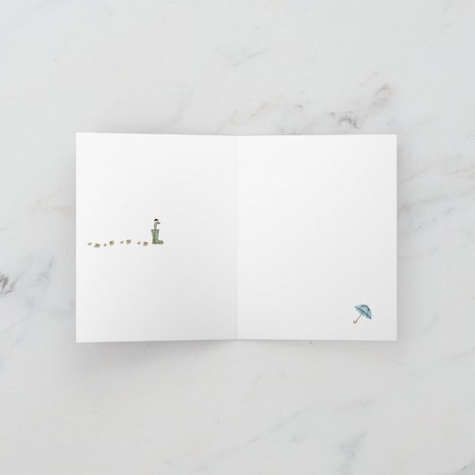 Carte de vacances pliée (Intérieur)