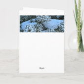 Carte de vacances pliée aux branches gelées (Dos)