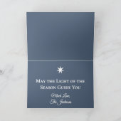 Carte de vacances pliée aux elfes vintage (Intérieur)