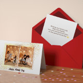 Carte de vacances pliée avec photos de famille de 