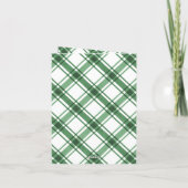 Carte de vacances pliée blanche verte (Dos)