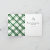 Carte de vacances pliée blanche verte (Intérieur)