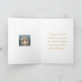 Carte de vacances pliée - Bleu et or Xmas Elegance (Intérieur)