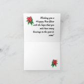 Carte de vacances pliée : Bonne année (Intérieur)