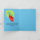 Carte de vacances pliée : Bonne année avec un Bang (Intérieur)