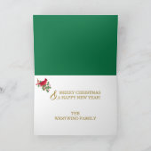 Carte de vacances pliée Comfort and Joy Holly (Intérieur)