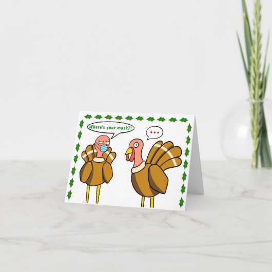 Carte de vacances pliée Corona Turkey (Devant)