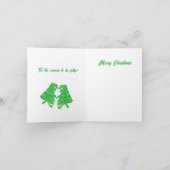 Carte de vacances pliée : Dancing Christmas Tree's (Intérieur)