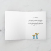 Carte de vacances pliée d'anges mignons modernes (Intérieur)
