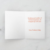 Carte de vacances pliée de facteur de dessin animé (Intérieur)