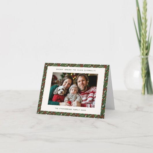 Carte de vacances pliée de Noël moderne (Devant)