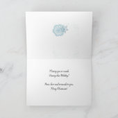 Carte de vacances pliée de Noël Snowman (Intérieur)