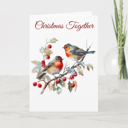 Carte de vacances pliée-Élégant Noël victorien (Devant)