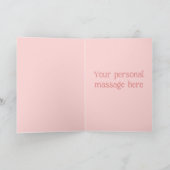 Carte de vacances pliée Fleurs & Cœurs Dessinés à  (Intérieur)