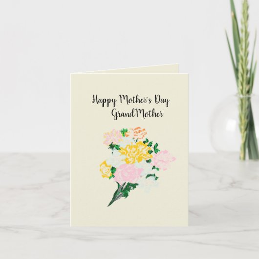 Carte de vacances pliée : GrandMère (Devant)