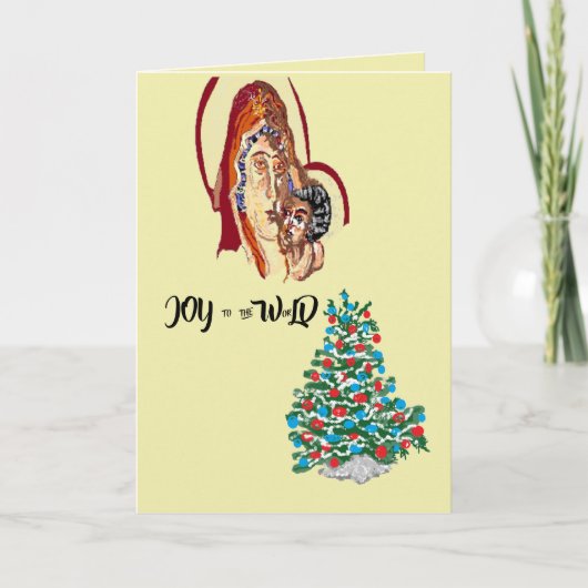 Carte de vacances pliée : Joy to the World (Devant)