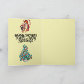 Carte de vacances pliée : Joy to the World (Intérieur)