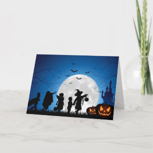 Carte de vacances pliée Joyeux Halloween