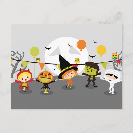 Carte de vacances pliée Joyeux Halloween (Devant)