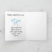 Carte de vacances pliée : Les anges gloire à notre (Intérieur)