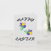 Carte de vacances pliée : Lys de Pâques (Devant)