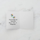 Carte de vacances pliée : Lys de Pâques (Intérieur)