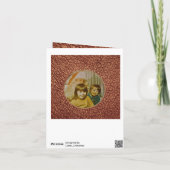 Carte de vacances pliée noir noir brun chic photo (Dos)