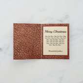 Carte de vacances pliée noir noir brun chic photo (Intérieur)