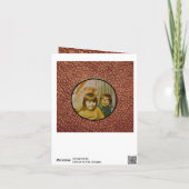 Carte de vacances pliée noir noir brun chic photo (Dos)