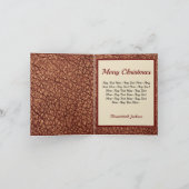 Carte de vacances pliée noir noir brun chic photo (Intérieur)