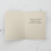 Carte de vacances pliée papillon et arbre fantaisi (Intérieur)