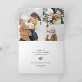 Carte de vacances pliée par photo de la verdure | (Intérieur)