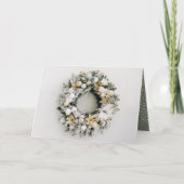 Carte de vacances pliée Pine Christmas Wreath (Devant)