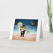 Carte de vacances pliée pour la Saint-Valentin ave (Dos)