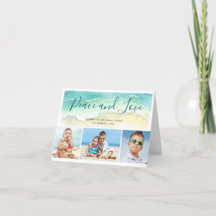 Carte de vacances pliée pour les Fêtes Côtière Pai