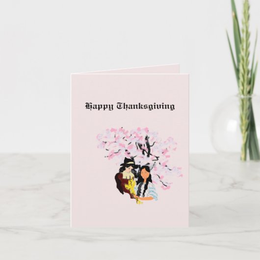 Carte de vacances pliée : Premier Thanksgiving (Devant)