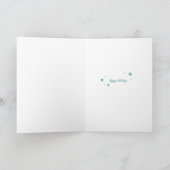 Carte de vacances pliée Renne cabrioleur (Intérieur)