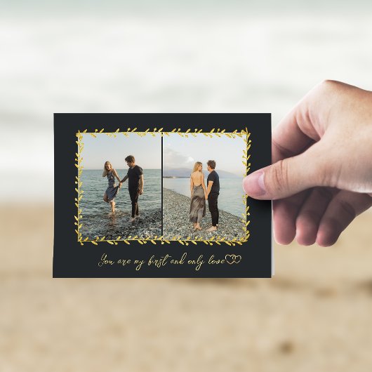 Carte de vacances pliée simple en deux photos