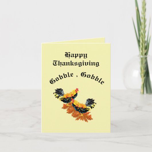 Carte de vacances pliée Thankgiving avec prière (Devant)