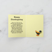 Carte de vacances pliée Thankgiving avec prière (Intérieur)