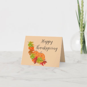 Carte de vacances pliée : Thanksgiving