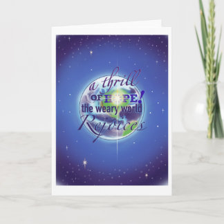 Carte de vacances pliée Un frisson d'espoir