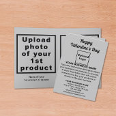 Carte de vacances pliée Valentine Grey Business