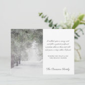 Carte de vacances Poem de Paix de la Route Neige (Debout devant)