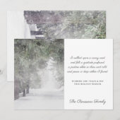 Carte de vacances Poem de Paix de la Route Neige (Devant / Derrière)