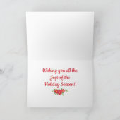 Carte de vacances Poinsettia couleur eau (Intérieur)