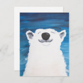Carte de vacances Polar Bear Smile (Devant / Derrière)