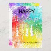 Carte de vacances pour affaires LGBTQ inclusive (Devant / Derrière)