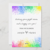 Carte de vacances pour affaires LGBTQ inclusive (Dos)