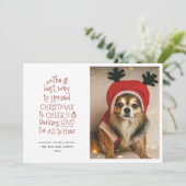 Carte de vacances pour animaux de compagnie de Noë (Debout devant)